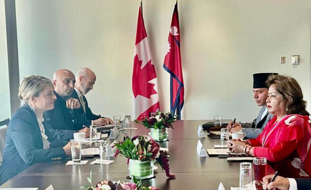 परराष्ट्रमन्त्री राणा र क्यानाडाली विदेशमन्त्री जोलीबीच भेटवार्ता