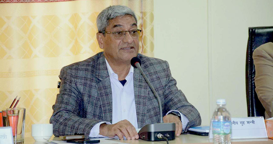 पाँच वर्षभित्र हरेक नेपालीले जोखिमको पूर्वसूचना पाउने: गृहमन्त्री लेखक