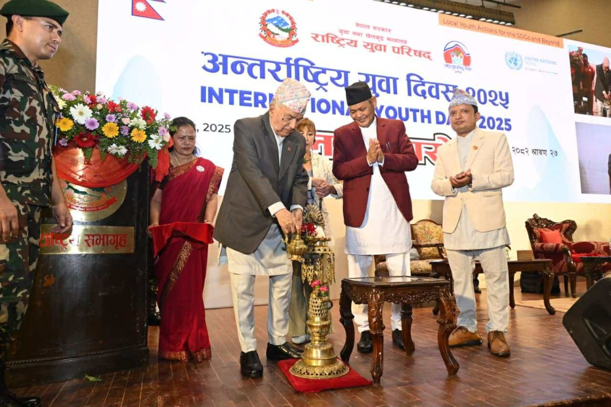 राष्ट्रपति पौडेल: समृद्ध नेपाल निर्माणको जिम्मेवारी युवाको काँधमा