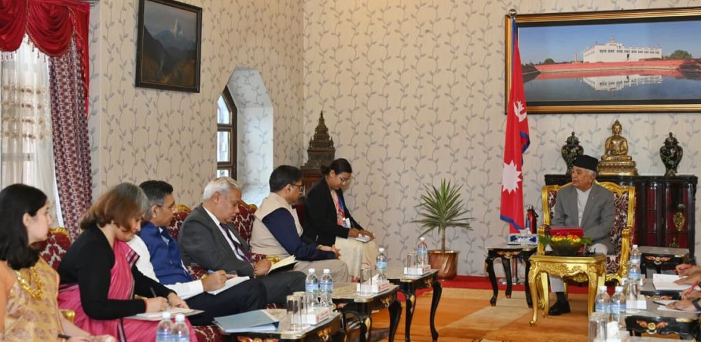 राष्ट्रपति पौडेलसँग भारतीय विदेश सचिव विक्रम मिश्रीको भेटवार्ता