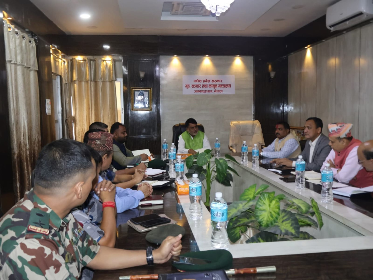 प्रदेशमा शान्ति र सुरक्षाका लागि मुख्यमन्त्री सोनलको निर्देशन