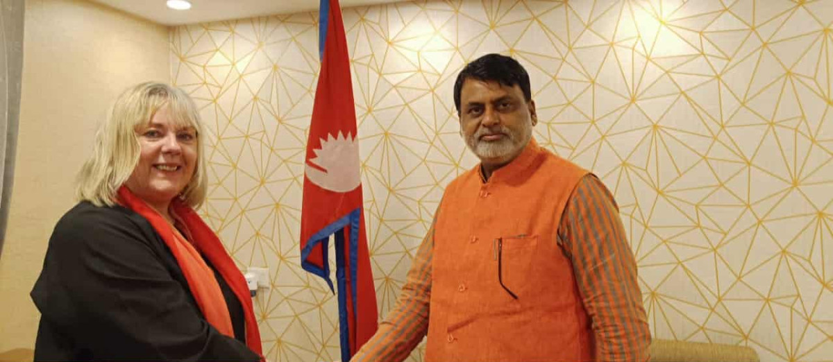 मुख्यमन्त्री सोनल र बेलायती दूतावासबीच विकास सहकार्यमा शिष्टाचार भेट